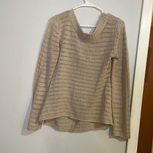 Beige see through sweater size L